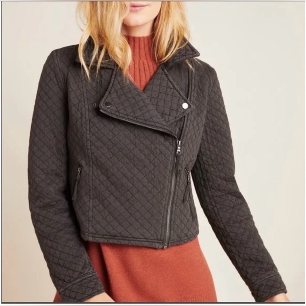 Anthropologie Marrakech Quilted moto jacket size M